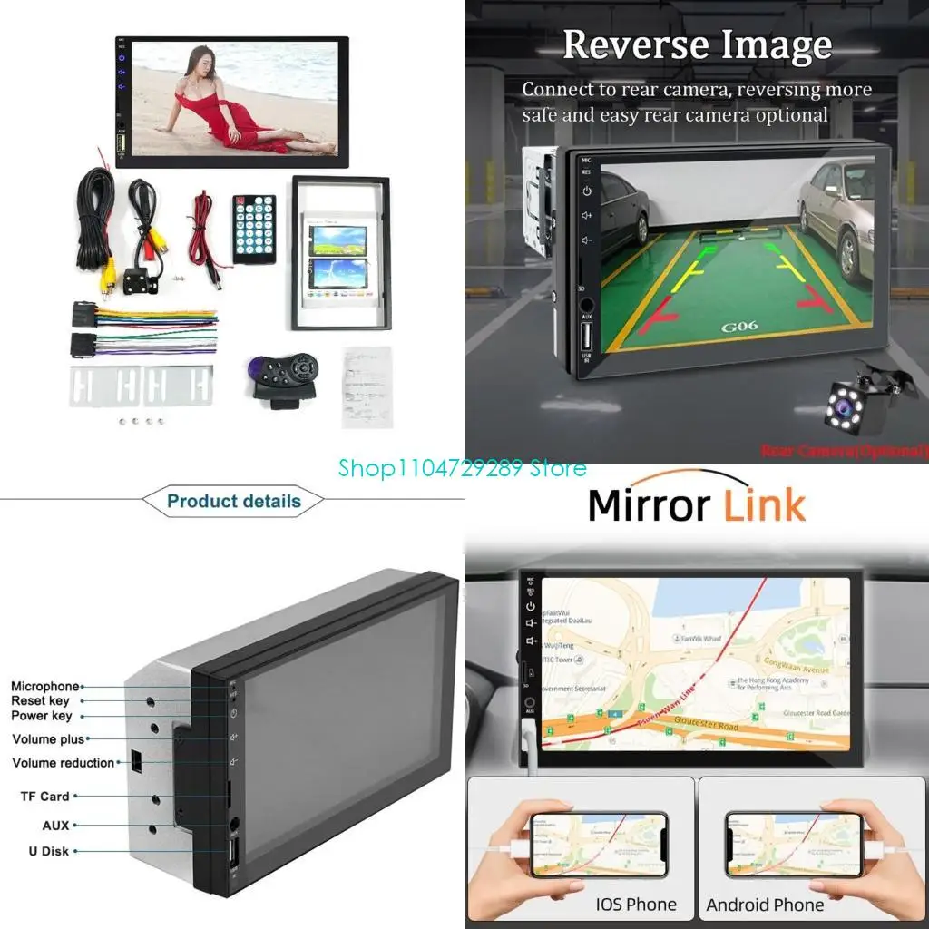 

D8KE Auto Phone Interconnection 7 Inch Stereo Radio Receiver Mp5 Music Usb Digital Bluetoothcompatible AudioMultimedia Player