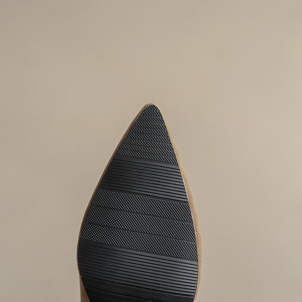 2026 ربيع جديد البهجة الأخضر الأسود النساء الكاحل الجوارب أشار تو عالية الكعب سيدة أحذية زائد كبير صغير الحجم 12 32 44 46 48 #6