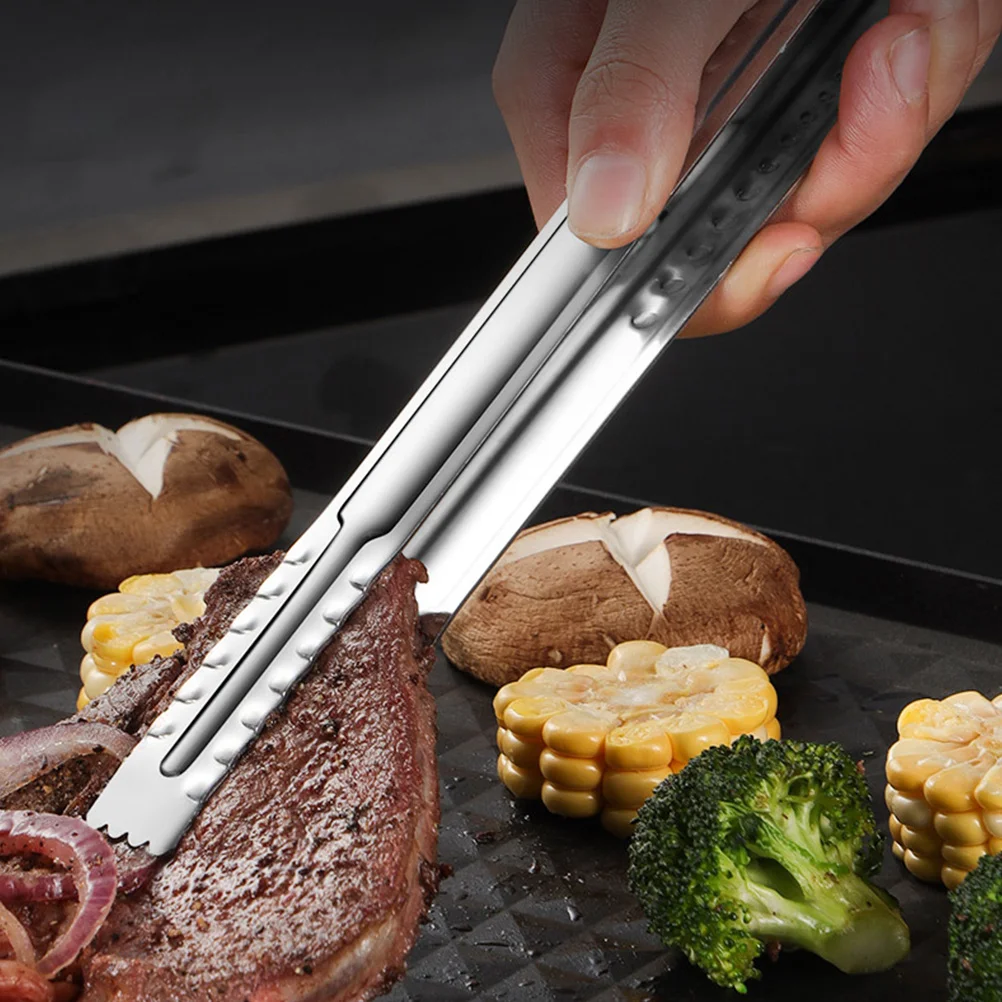

Stainless Steel Food Tong Anti-Slip Kitchen Serving Tool For Steak Bread Salad Pastry Cake Buffet Barbecue Clip Utensil
