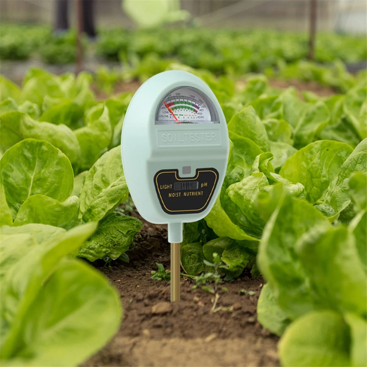 2024 4-In-1 Soil Moisture Meter, Soil Moisture/Light/Nutrients/PH Meter for Gardening, Lawn, Farming, Outdoor Plants Use