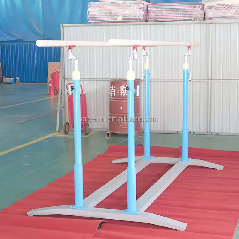 Professional Height Adjustable Artistic Gymnastics Wooden Gymnast Horizontal Parallel Bars