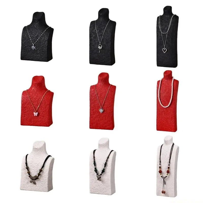 

D46E Resin Jewelry Neck Model Featuring Detailed Carving Providing Sophisticated Arrangement for Various Accessories