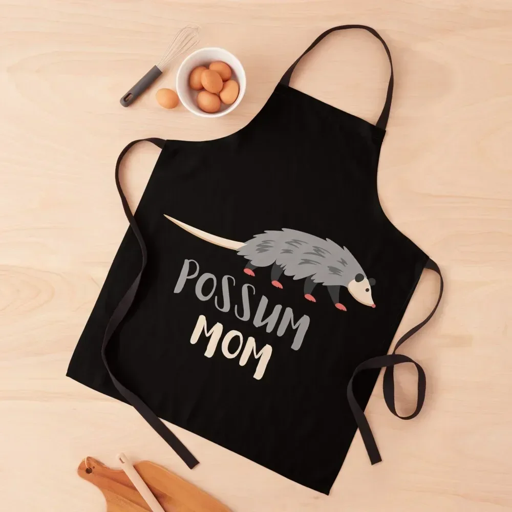 Possum Mom Apron Kitchen Tools Women Kitchen Costume Waiter Apron