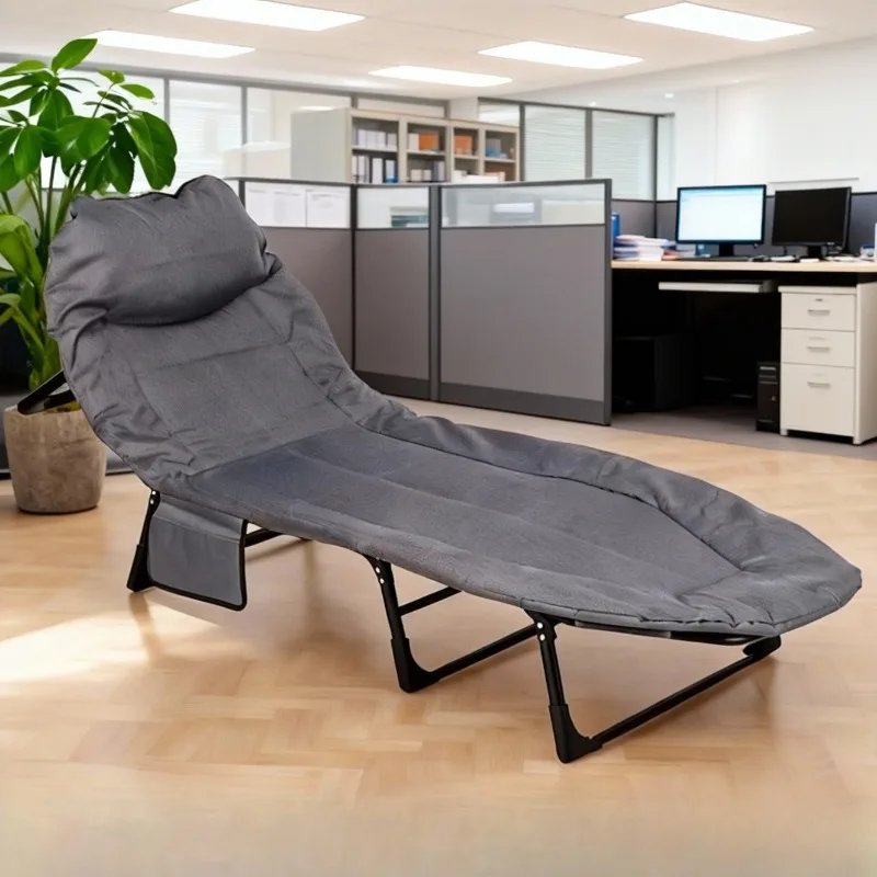 Portable Folding Bed, Aluminum Frame, Outdoor Leisure, Camping & Hiking Furniture, Adult Size, Steel Support, Easy Storage