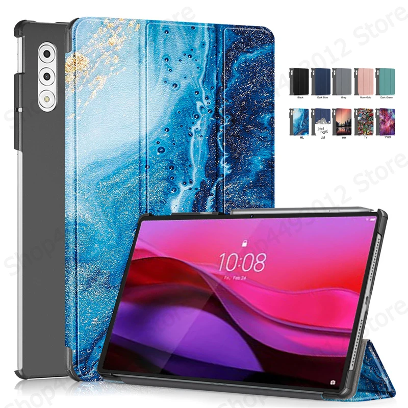 

Funda For Lenovo Yoga Tab Plus Case tb520fu Leather Painted Folding Hard Cover For Lenovo Yoga Pad Pro AI Case Coque 12.7 inch