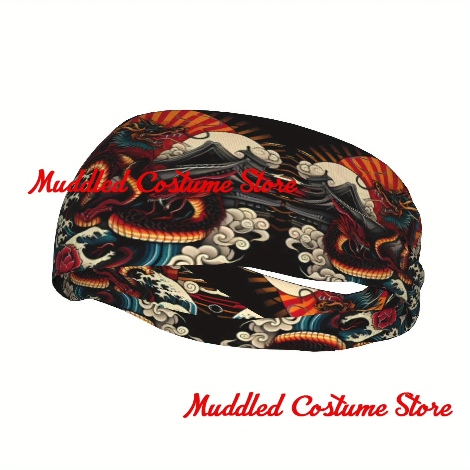 

Милая красочная спортивная повязка на голову с драконом, повязка на голову, повязки на голову, впитывающие пот повязки на голову, подходят для бега, йоги, фитнеса, футбола