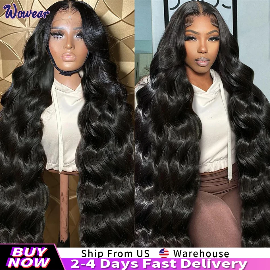 40 Inch Body Wave Human Hair Wigs 13x6 HD Lace Frontal Wig 200 Density Brazilian Hair Wigs Pre Plucked 100% Human Hair Wigs sale