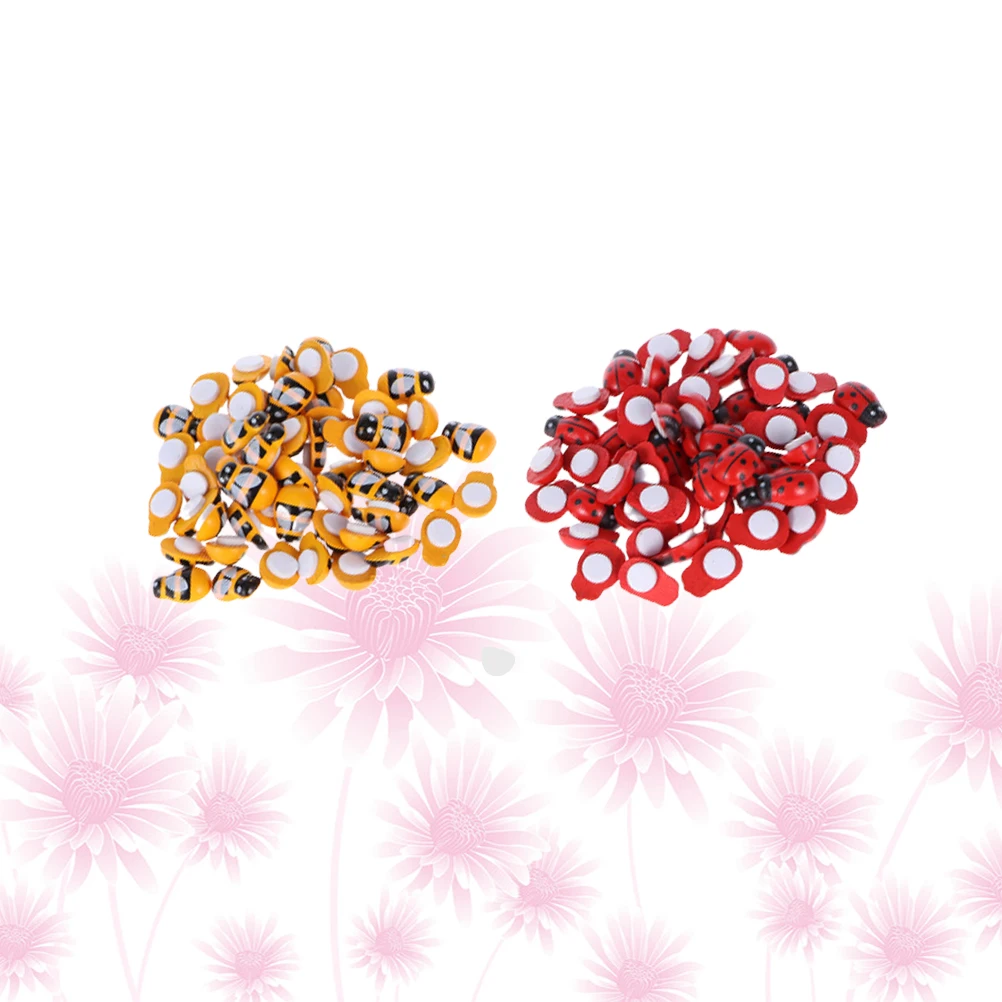 

200pcs 9X13Mm Wooden Insect Patches Bee Shape Small Craft Decor For Diy Jewelry Making Hairpins Rings Scrapbooking Bag Clothes