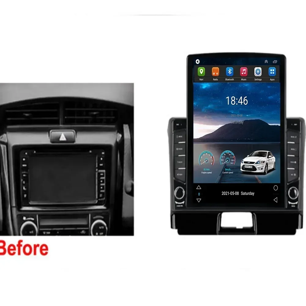 For Tesla Style 2Din Android13 Car Radio For Toyota Corolla Axio 2 Fielder 3 E160 Multimedia Video Player GPS Stereo Carplay DSP