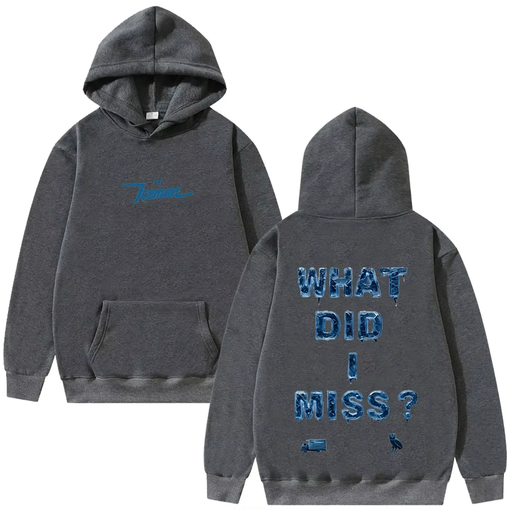 Rapper Drake What Did I Miss Impressão gráfica Hoodie Homens Mulheres Hip Hop Moda Pulôver Hoodies Moletom Vintage Masculino