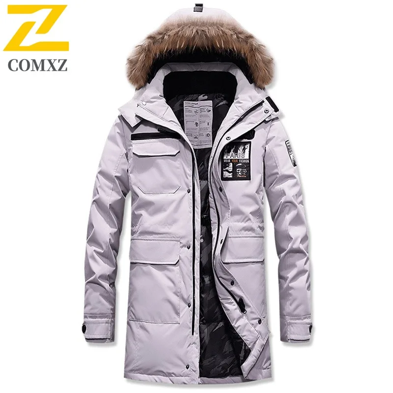 

COMXZ Winter long Puffer Coat 2025 New Leisure Hooded Windproof Down Coat Hiking Cold Protection Thicken waterproof New Garment