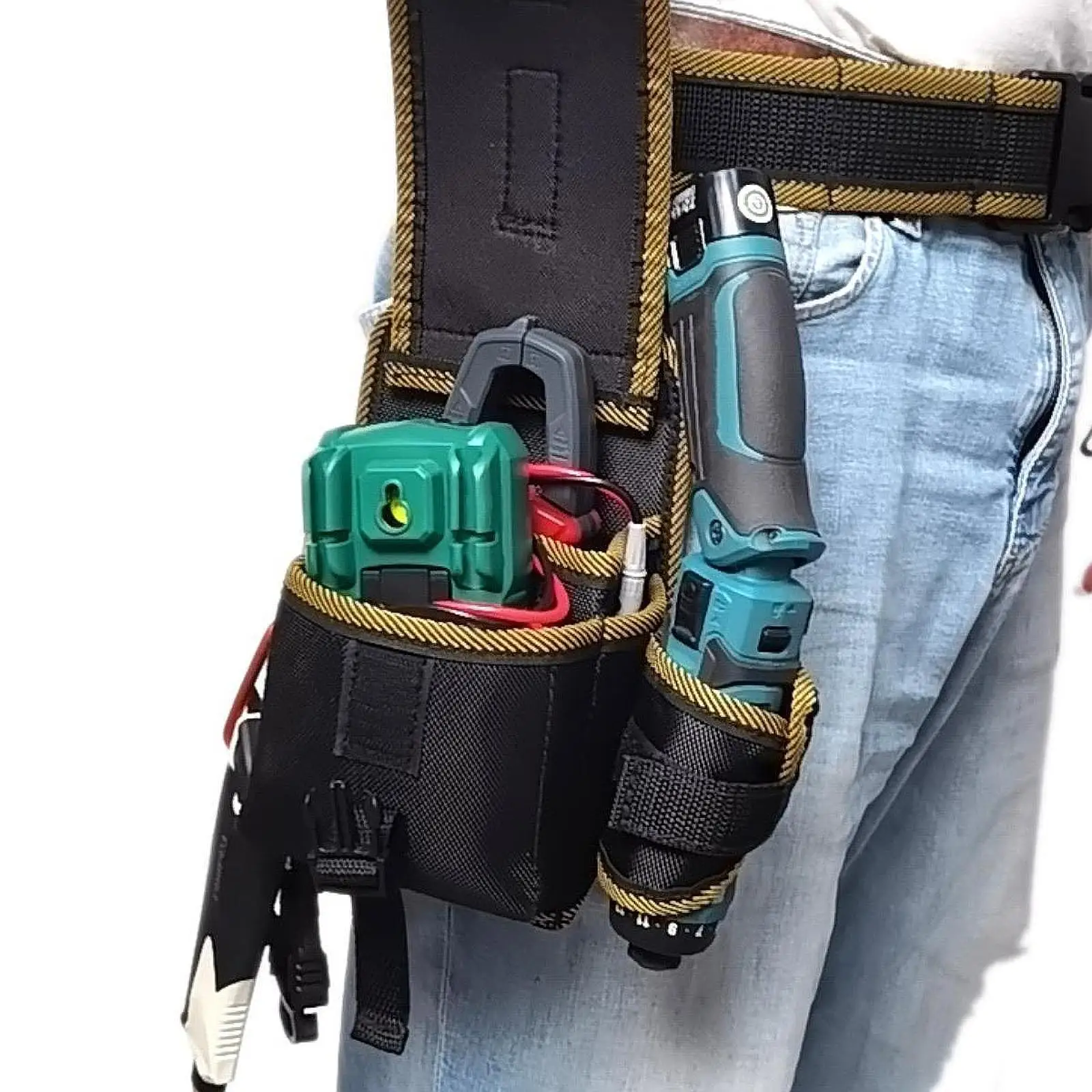 Rotatable Waist Bag Portable Tool Holder Belt Oxford Cloth Organizer Work Tool Pouch for Electrician Tasks