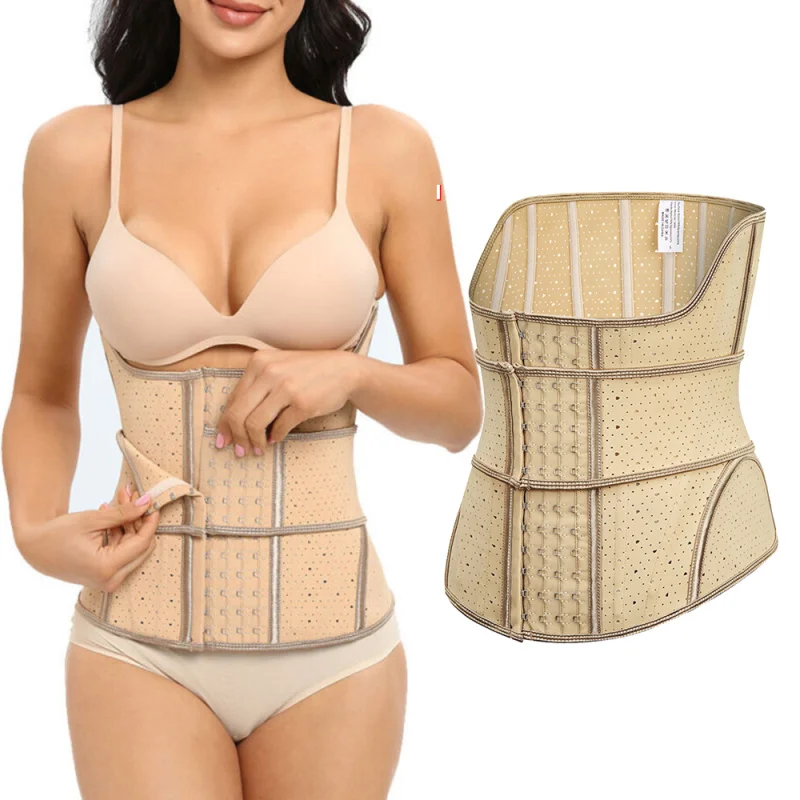 

Breathable Latex Waist Trainer for Women, Plus Size, 15 Steel Boned, Underbust Corsets and Bustiers, Body Shaper, Faja Waistband