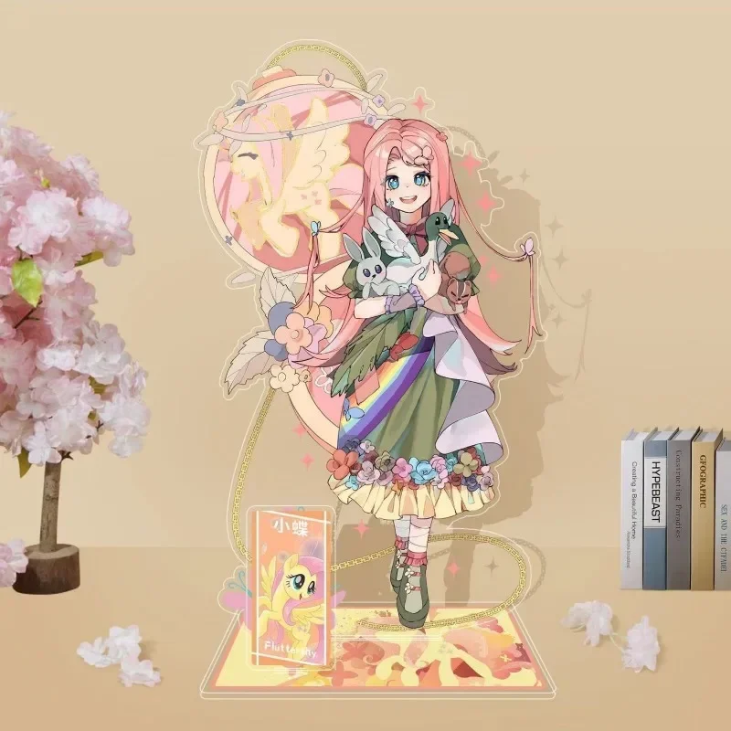 بلدي الكرتون ليتل المهر Kawaii أنيمي الاكريليك حامل نموذج قوس قزح داش الشفق البريق نادر سطح المكتب زخرفة المشجعين جمع الهدايا