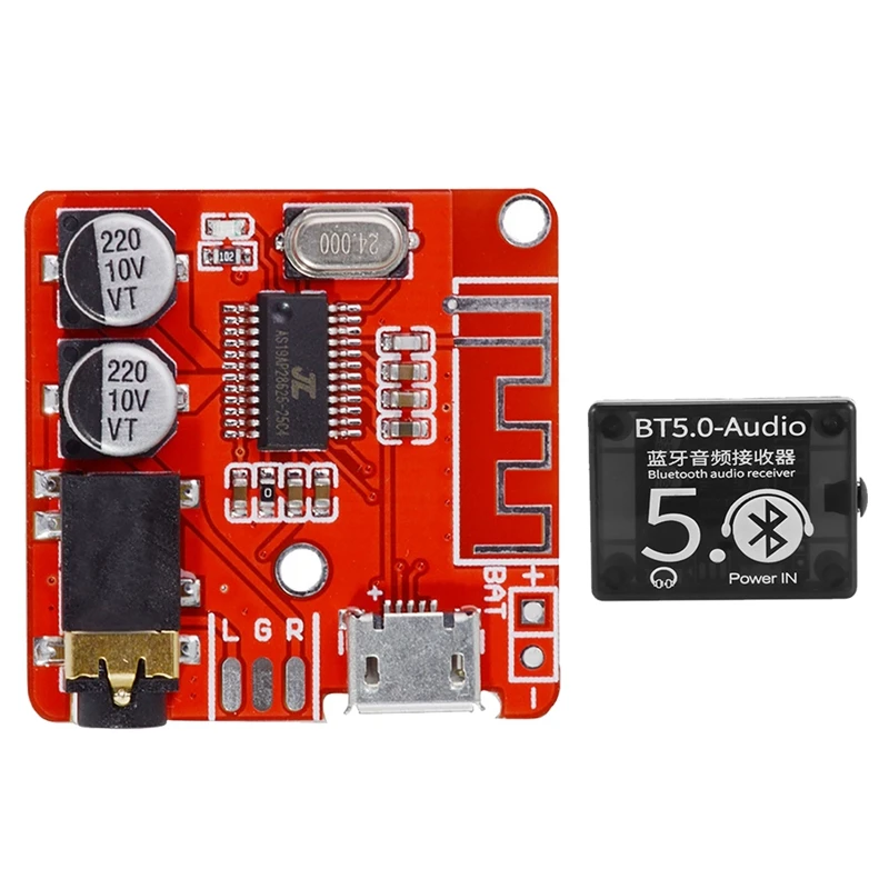 Placa decodificadora de áudio bt5.0 + caixa, mp3, bluetooth, módulo de áudio, sem perdas, alto-falante de carro, placa amplificadora de áudio, receptor de áudio diy