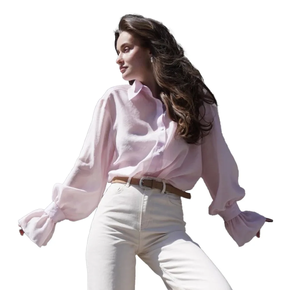 Autunno Nuovo Casual Allentato Cardigan Aperto da Donna irt Pendolarismo Top Faionable Bell Sve Poliestere Lungo Sve irt