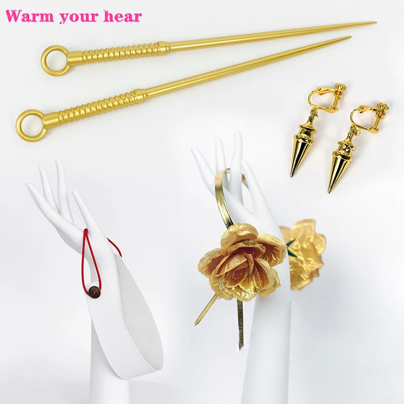 Perruques Synthétiques de Cosplay de Yor Forger de Haute Qualité, Boucles d'Oreilles de Tueur d'Armes d'Assassin et Bonnet