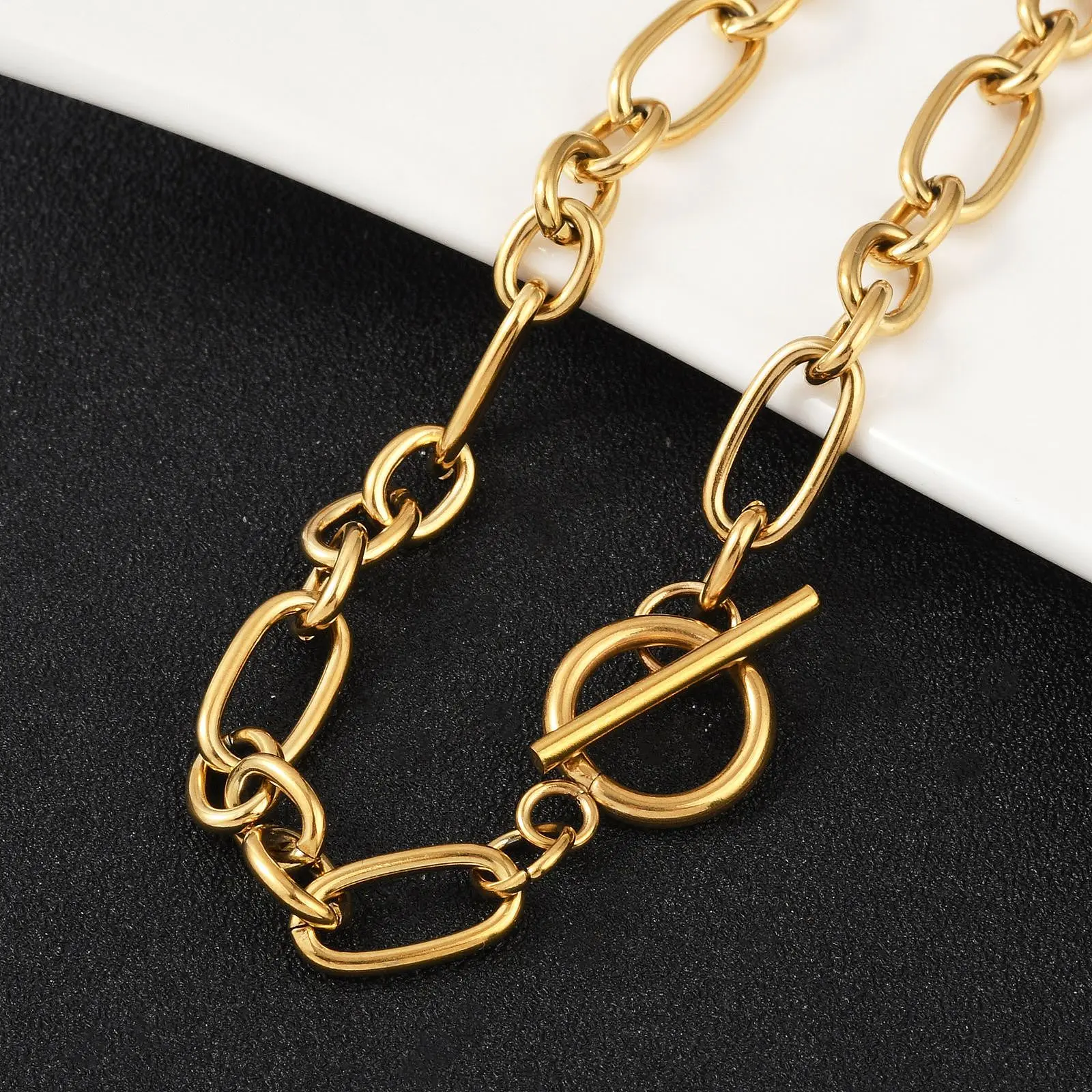 

1pc 304 Stainless Steel Figaro Chain Necklaces with Toggle Clasps for Men Women Chain Diy Handmade Gifts Supplies 20.59 inch