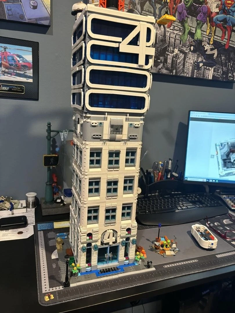 

6184 шт. MOC Creative Street View Fantastic 4 модульное здание Baxter-классическая модель космической академии, строительный блок, детские игрушки, подарок