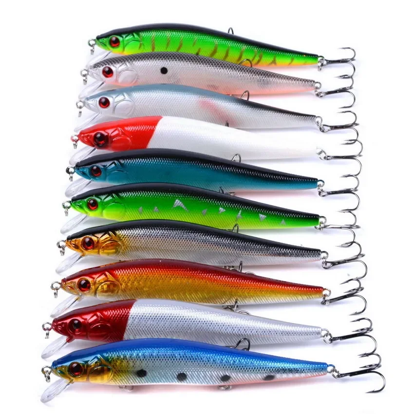 10 sztuk Wobbler Minnow zestaw przynęt na ryby morskie 23g Crankbait fałszywe przynęty wędkarskie Isca Artificiai twarda przynęta przynęty