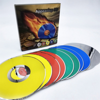 10 CDs Appearing From Empty Hand Magic Tricks (Silver/multicolour) Manipulation disk Set Stage Magic Props Gimmick Magician