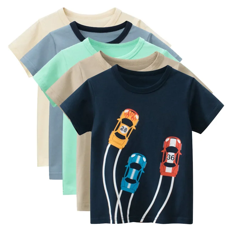 T-shirt en coton à manches courtes pour enfants, vêtements pour enfants, impression de cuir chevelu, vêtements pour garçons, t-shirts en Y, livraison directe, été, nouveau, 2024