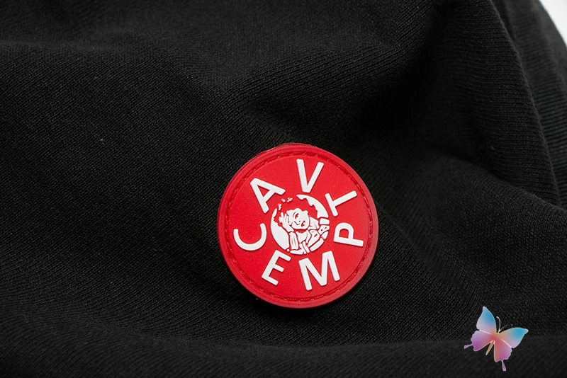 CAVEMPT Hoodies Black Patchwork Striped Cardigan Fashionable Street Casual Zipper Hooded Jacket Men Women Sweatshirts - Image 3