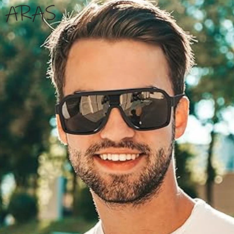 Duże kwadratowe okulary przeciwsłoneczne męskie damskie 2026 luksusowa marka modne duże oprawki vintage okulary modowe do jazdy na zewnątrz ochrona UV400 — zdjęcie 7
