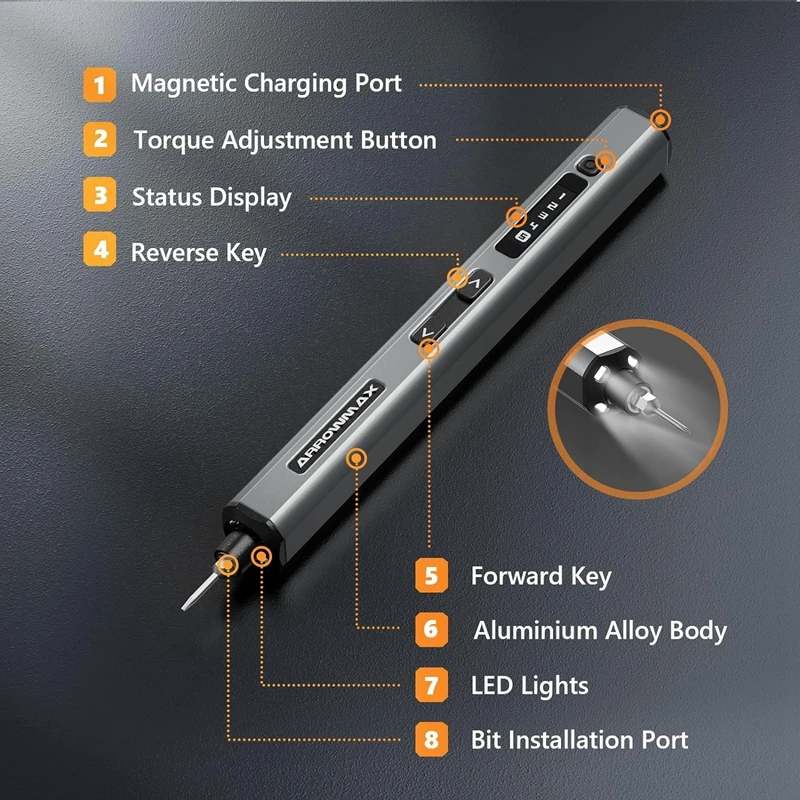 ARROWMAX Mini Chave De Fenda Elétrica, 70 em 1, Precisão Chave De Fenda Sem Fio Set, Telefone, Câmera, Laptop, Reparação Relógio, SES Ultra