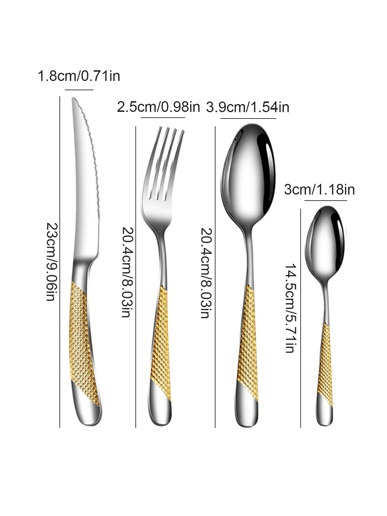 24pc Stainless Steel Tableware Set Star Steak Knife And Fork Dessert Fork Spoon Suitable for Family Use