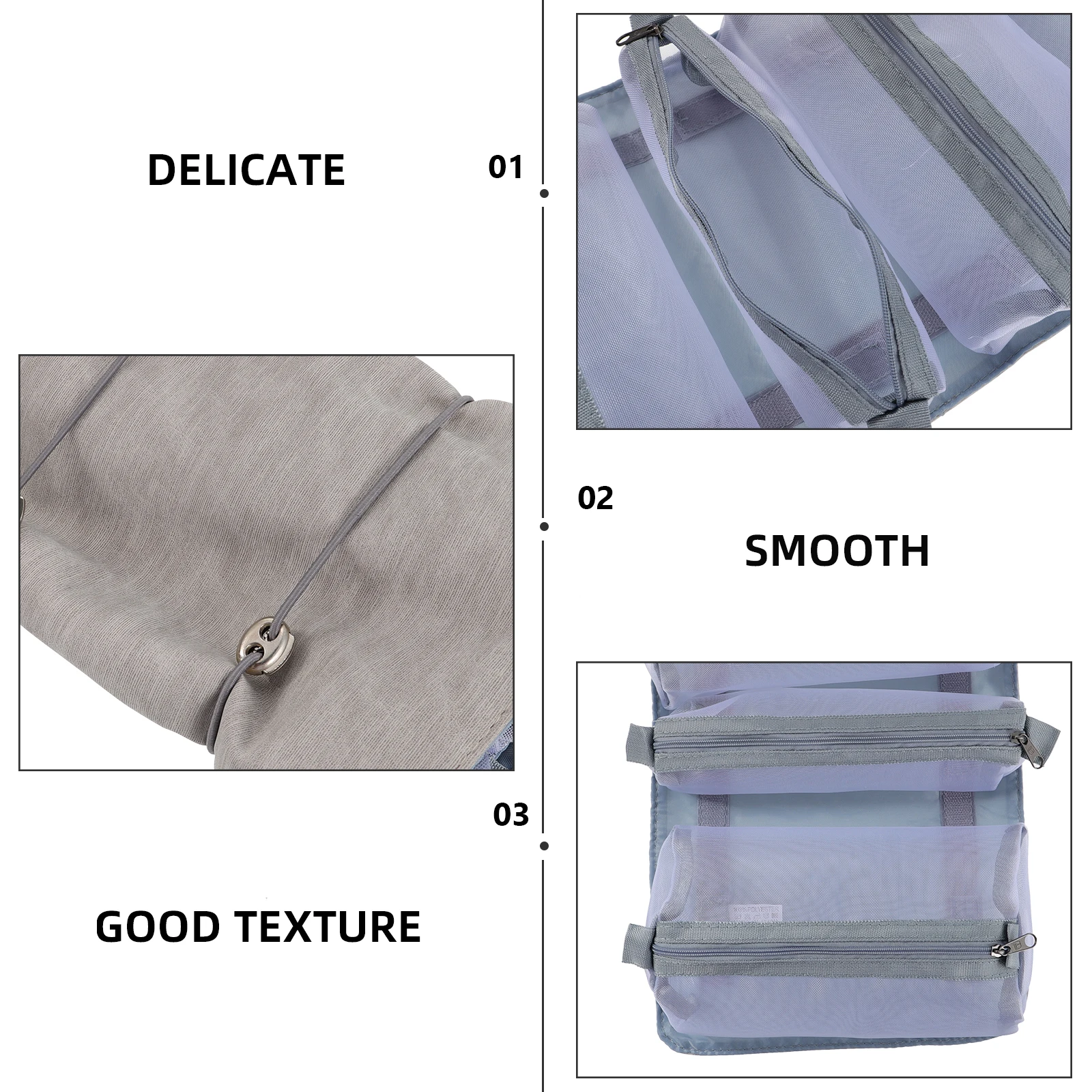 

Portable PU Material High Capacity Travel Toiletry Case Wash Bag Ladies Storage Detachable Design Makeup Pouch Gift