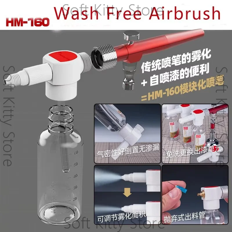 Modeling High Precision Lightweight Modular Cleaning-free Airbrush HM-160 Model Coloring Tool