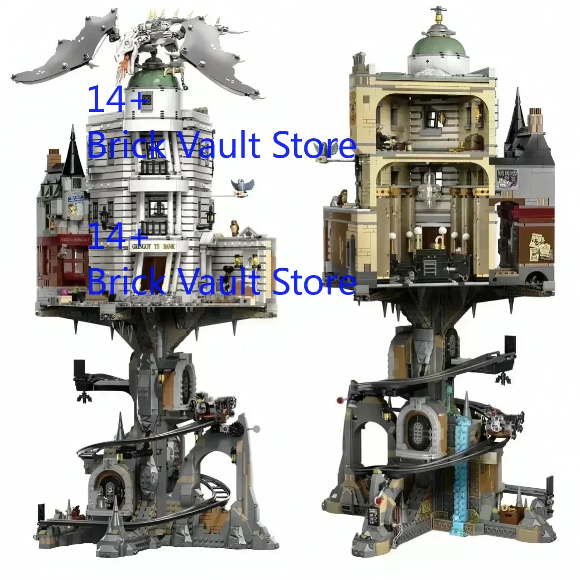 

DIY Bank Gringotts Building Blocks 76417 Bricks Ironbelly Dragon Castles Model building blocks toy birthday Christmas gifts