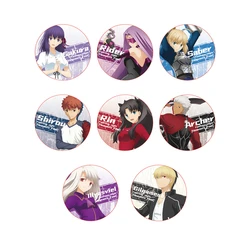 Anime Fate Stay Night Saber Archer Gilgamesh Matou Sakura Cosplay Costume Badge Pin SPTE Tinplate Brooch Accessories Prop