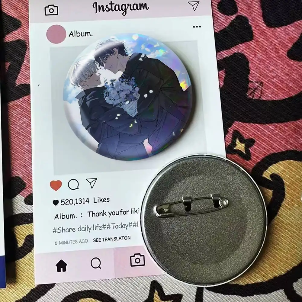 The H-Hunters gonna lay low Manhwa Laser Badge Applicable For Backpack Clothes Hats Decor Creative Accessories