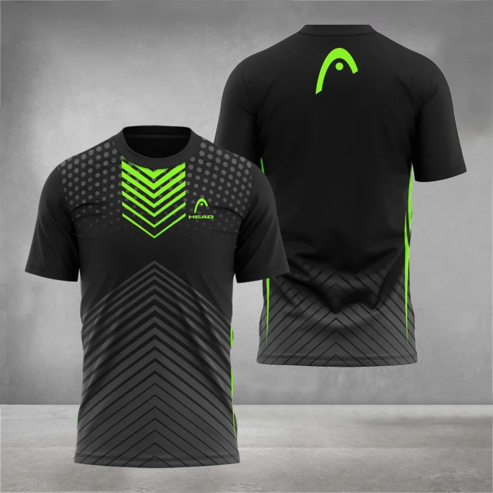 

2024 Summer Outdoor 3D Printed Sports Breathable Short-sleeved Shirts, Health Club Training Clothes, Stylish Crew-neck Tops