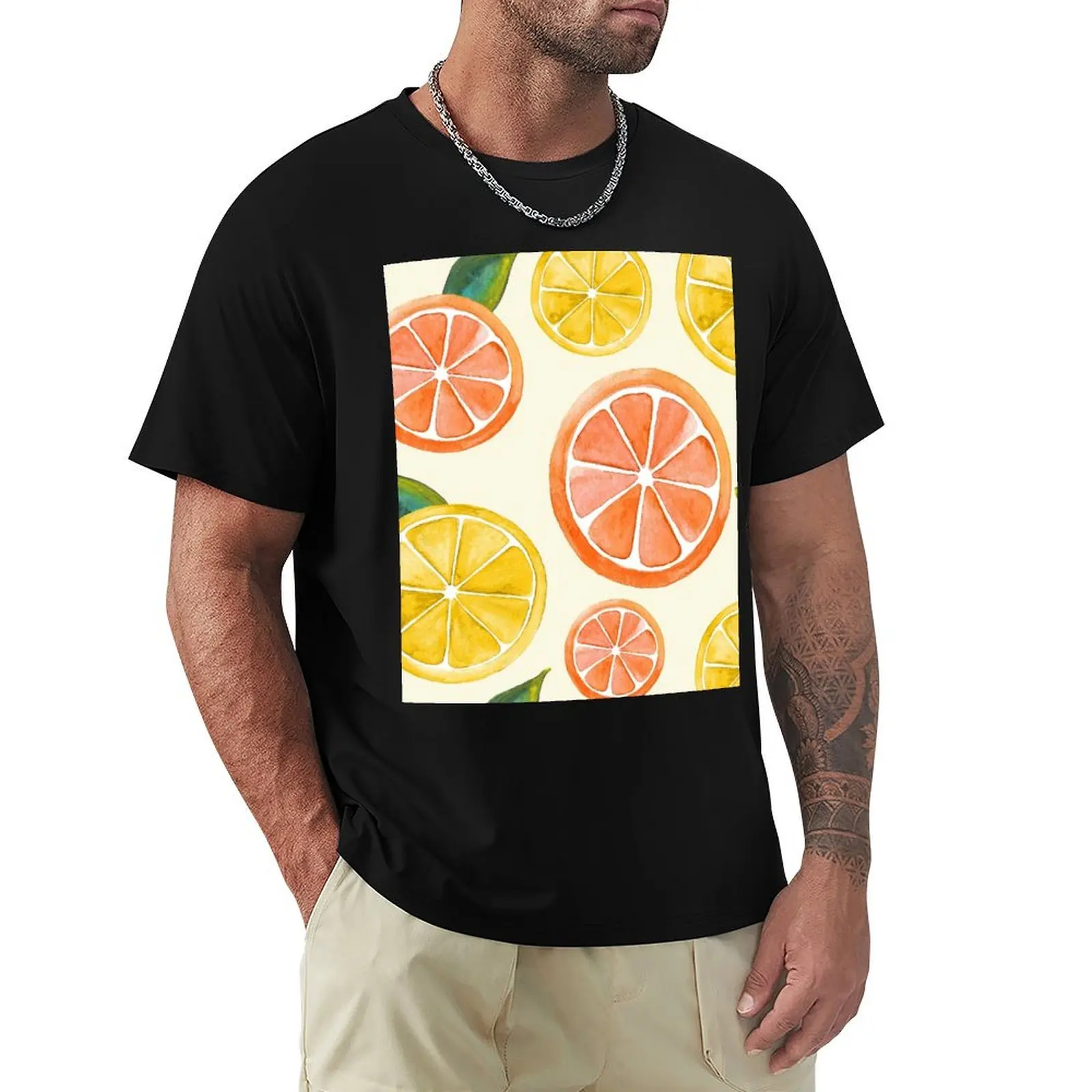 

Citrus Fruit T-Shirt Plus Size All Match Tee Shirt