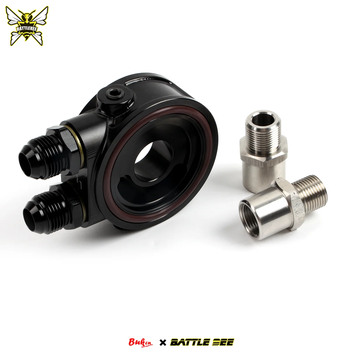 -Car Modification Universal Car Oil Filter Sandwich Adapter For Oil Cooler Plate Kit M20 X 1.5 3/4-16UNF AN10/AN8 BB-OFA-004