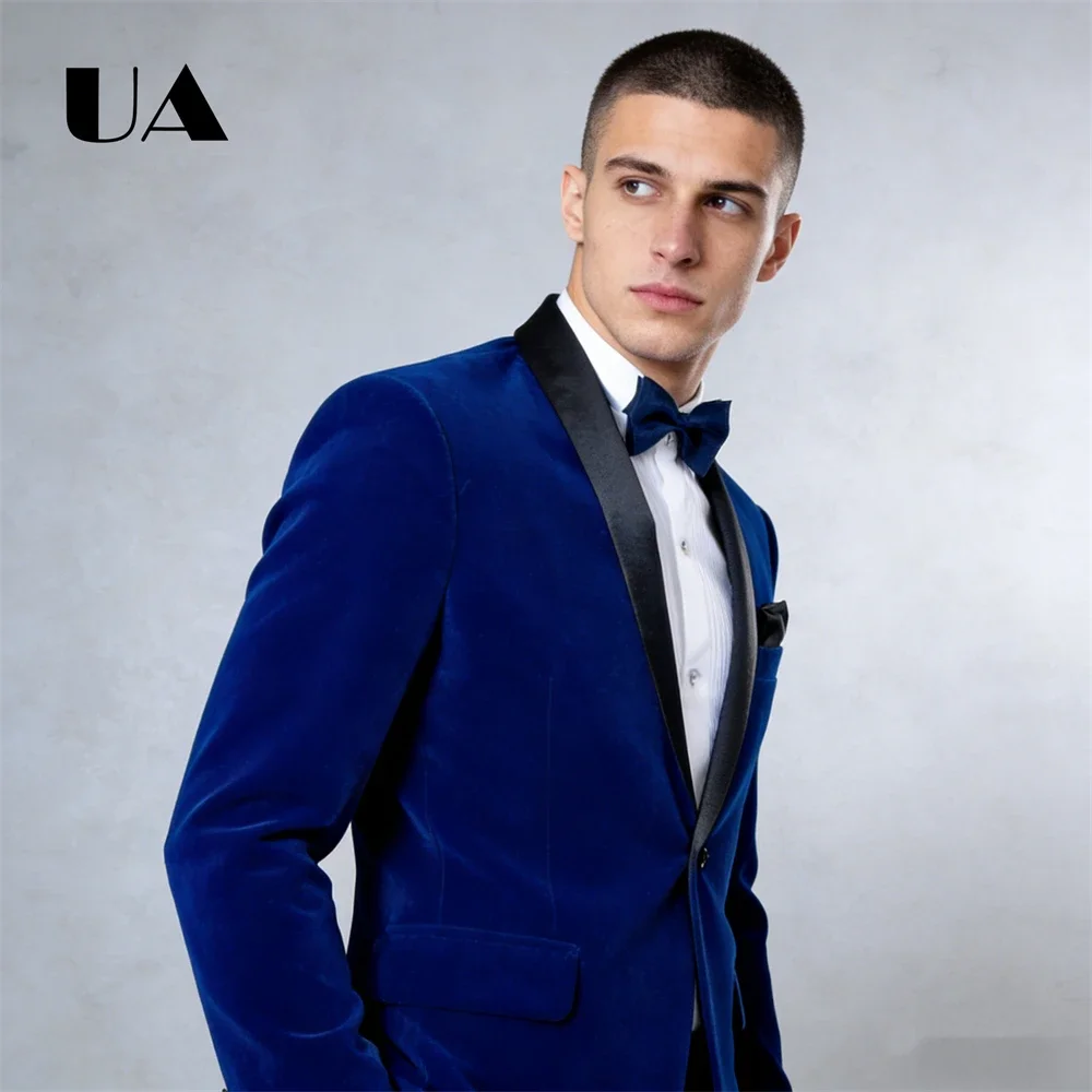 

Мужской пиджак на одной пуговице, бархатный приталенный блейзер XXS-7XL, мужские деловые костюмы, индивидуальный пошив, множество цветов