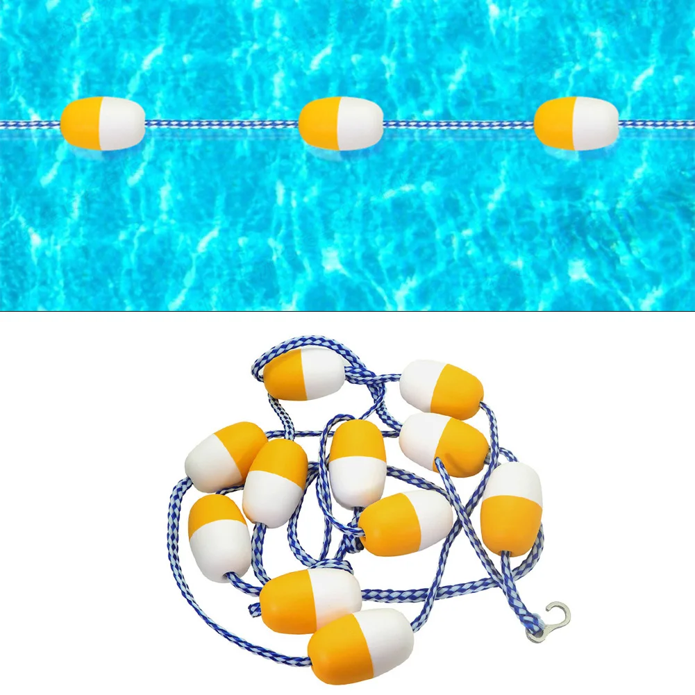 

Waterline 5m Swimming Lane Line Safety Float Line Float Diameter 7cm Lane Line With 11 Buoy Balls Pool Equipment Parts