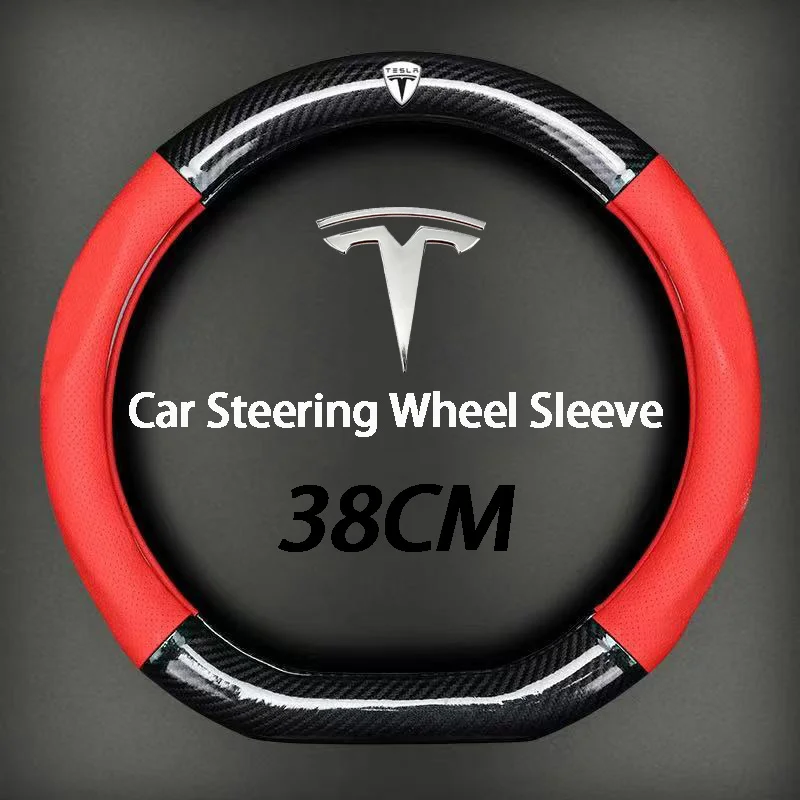 

Car Logo Steering Wheel Cover Emblem Accessories For Tesla Model 3 Model S Model X Model Y Car Logo Accessories For Model 3
