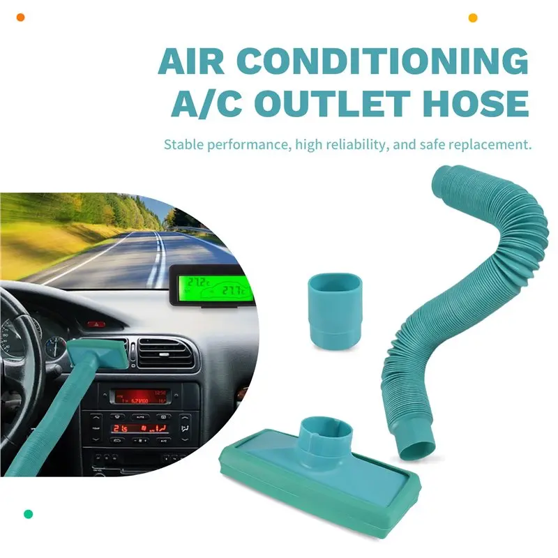 A33K-1 PCS Car Air Conditioning Vent Extension Hose Telescopic ABS Automotive Supplies Auto Air Conditioner A/C Outlet Hose,Gree