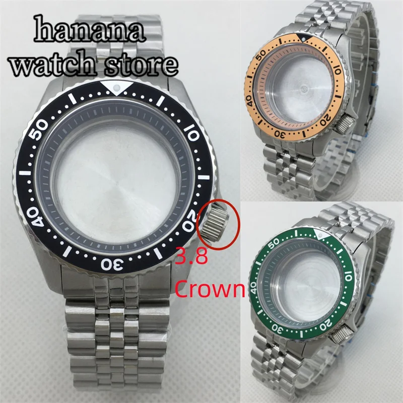 

BLIGER 41mm SKX Stainless Steel Case 3.8 Crown Black White Orange Green Sapphire Glass For NH34 NH35 NH36 NH37 NH70 Movements