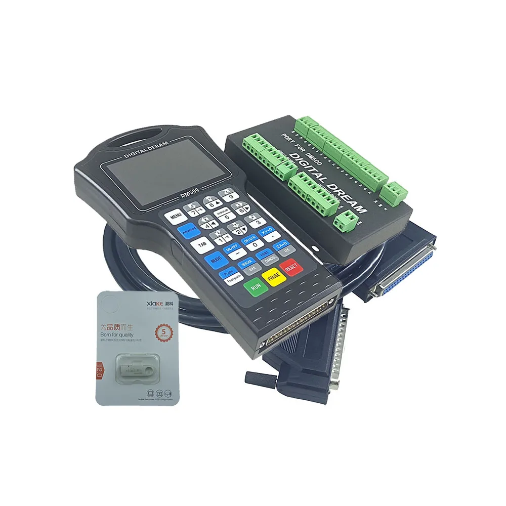 Handheld DM500 T3T4 3/4-axis offline motion control system upgrade DM500T4S engraving machine controller G code power-off memory