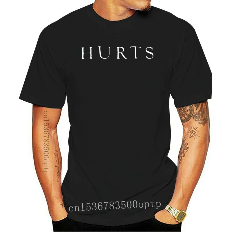 Mens Clothes HURTS BAND LOGO T SHIRT NEW OFFICIAL HAPPINESS EXILE SURRENDER SYNTHPOP