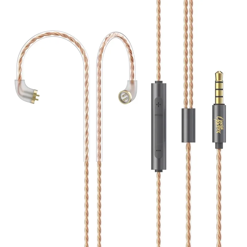 OperaFactory OM1 2-контактный 0,78 мм плетеный кабель 5N OFC Специальный 2-контактный кабель для обновления для OM1 TFZ с регулятором громкости микрофона