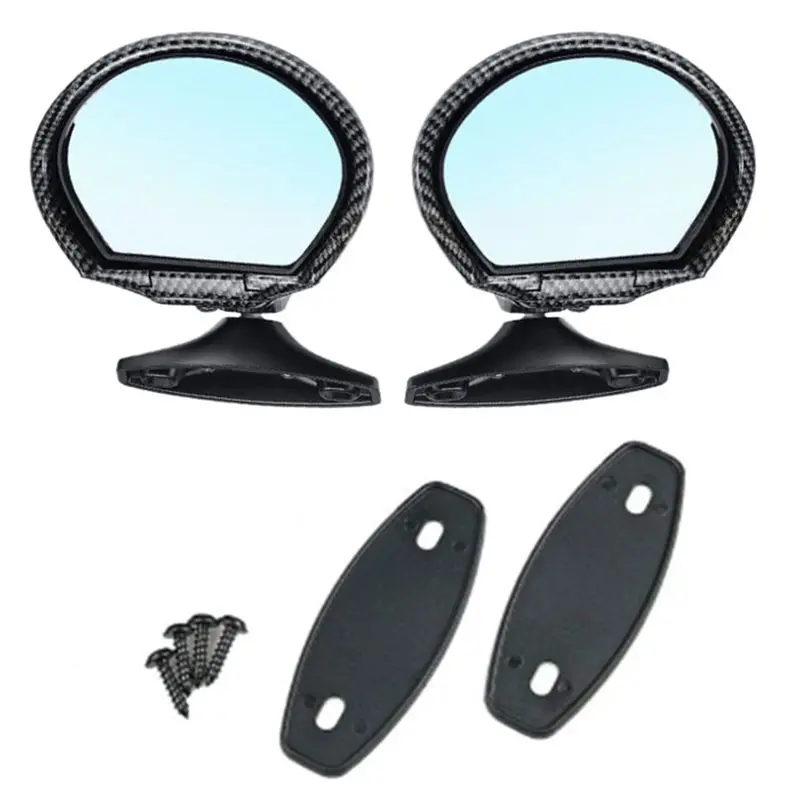 

A54P-Rearview Mirror Car Racing Mirror Universal Classic Retro Vintage NEW Style Door Side Wing View Mirror Carbon Fiber