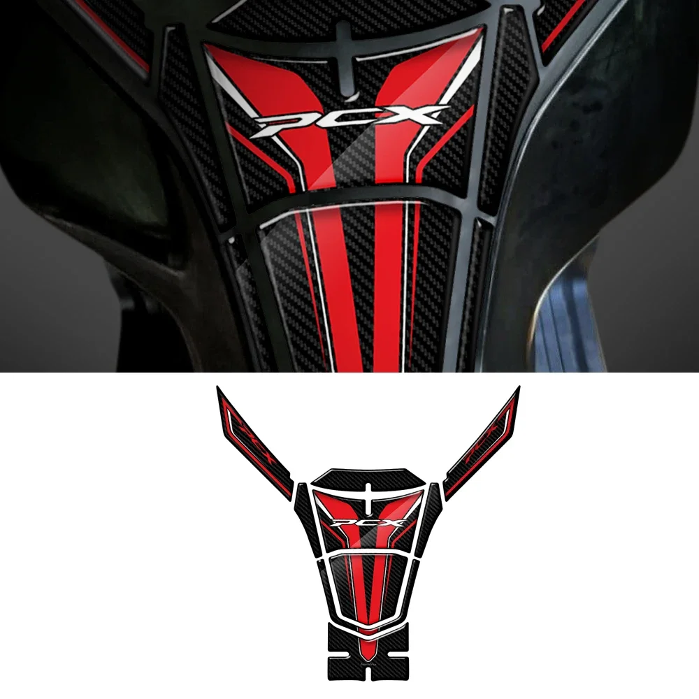 

For Honda PCX 125 160 PCX125 PCX160 2021 3D Resin Carbon Look Motorcycle Gas Tank Pad Sticker Customized Accessory Motorbikes