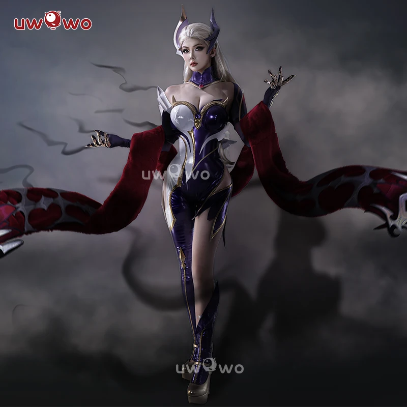 LAST BATCH UWOWO Evelynn Cosplay Game Coven Evelynn Cosplay Costume Bodysuit With Headpiece Halloween Costume