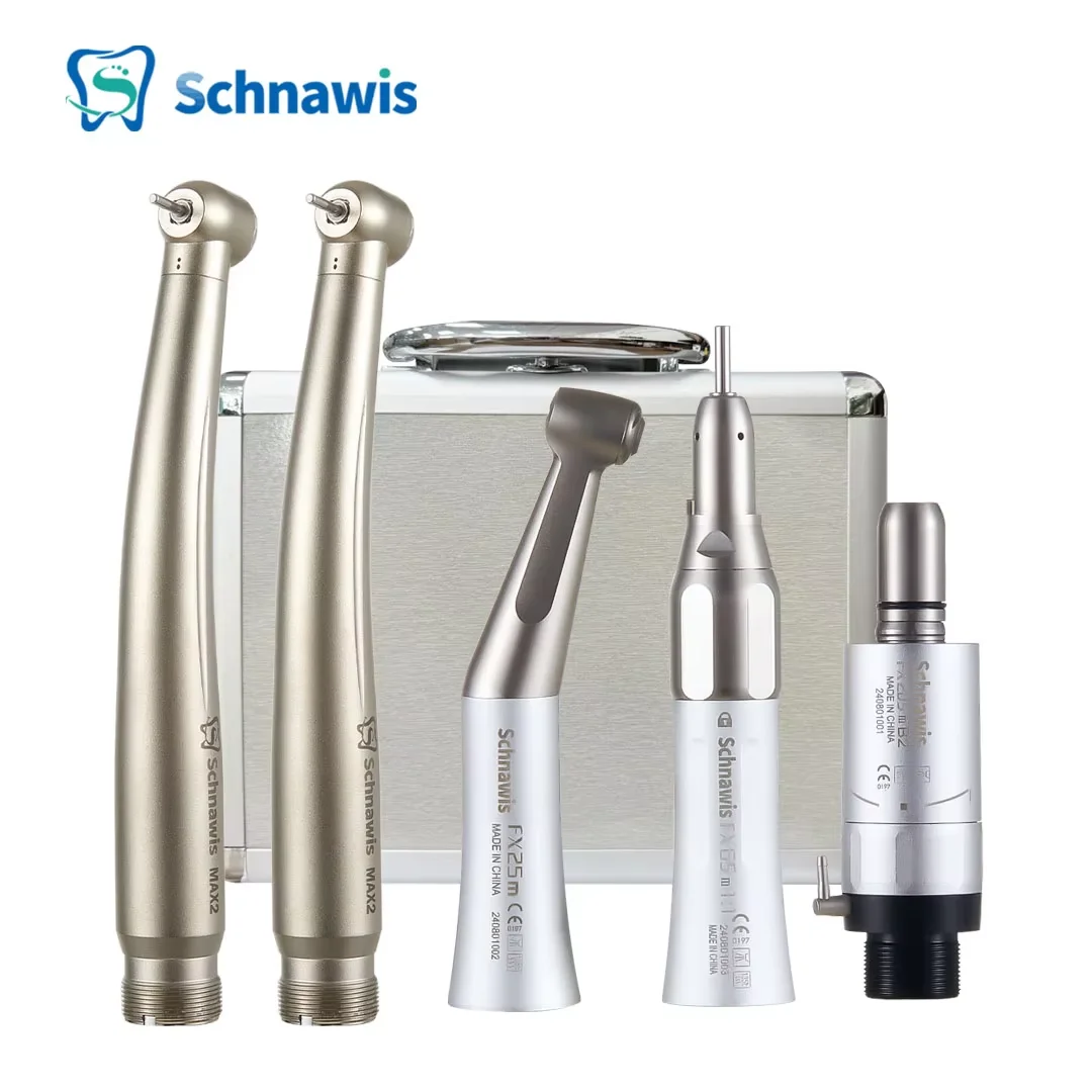 Dental 1:1 Contra Angle Low Speed Direct Drive Handpiece FX Set 500LG Turbine Handpiece Pana-Max2 Turbine Handpiece